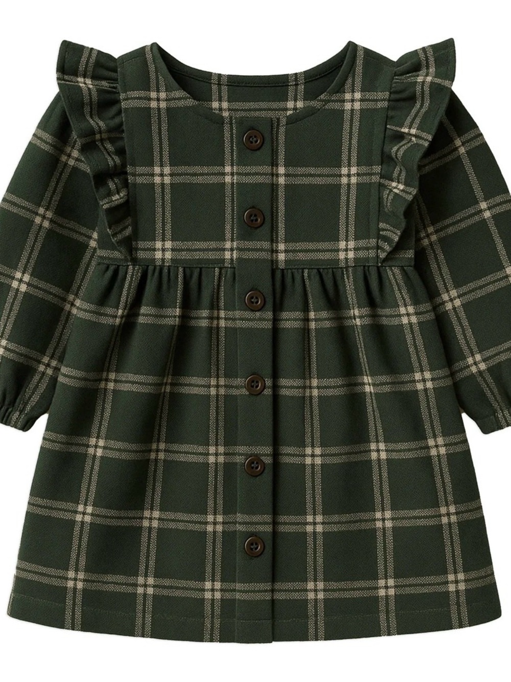 Rya Flannel Ruffle Dress from Colored Organics